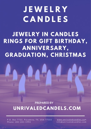 Jewelry In Candles Rings for gift birthday, anniversary, graduation, Christmas |