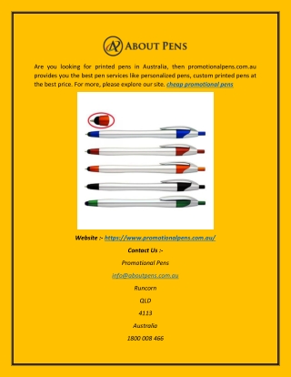 cheap promotional pens  promotionalpens.com.au