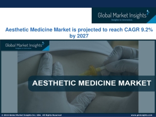 Aesthetic Medicine Market 2021 Global Industry Overview By Growth forecast 2027