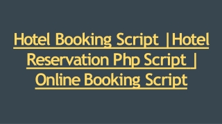 Best Readymade Hotel Booking Script - DOD IT Solutions