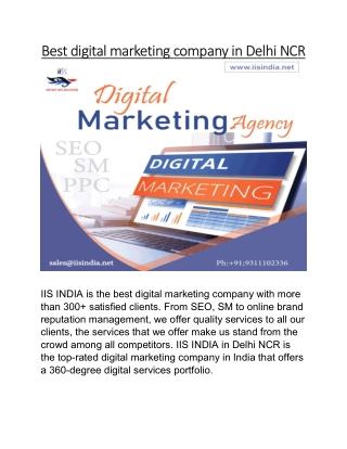 Best digital marketing company in Delhi NCR