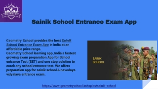 Top Sainik School Preparation App in India