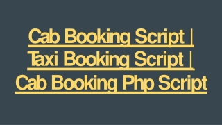Best Readymade Cab Booking Script - DOD IT Solutions