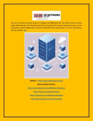 Best VPS Malaysia  GBNetwork.MY