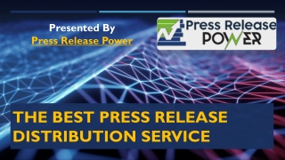 The Best Press Release Distribution Service (PRP)