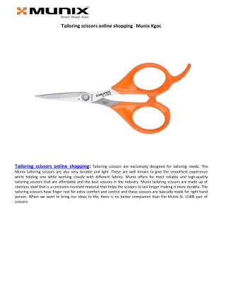 Tailoring scissors online shopping - Munix Kgoc