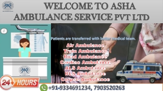 Get Air Ambulance services with highly experienced medical team |ASHA