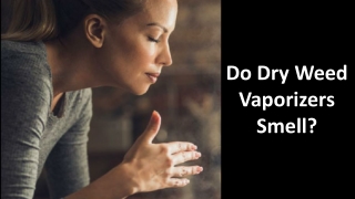Do Dry Weed Vaporizers Smell?