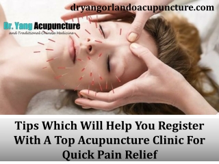 Top Acupuncture Clinic For Quick Pain Relief