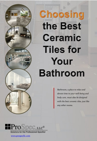 Choosing the Best Ceramic Tiles for Your Bathroom