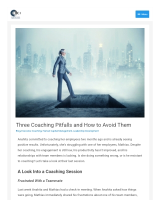 Three Coaching Pitfalls and How to Avoid Them