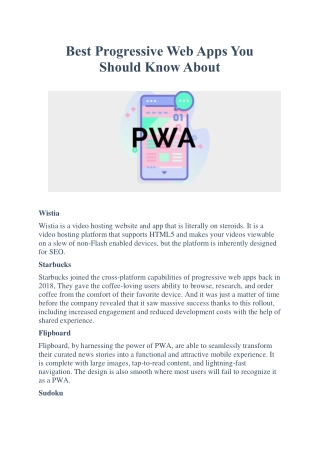 Best Progressive Web Apps You Should Know About