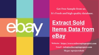 Extract Sold Items Data from eBay