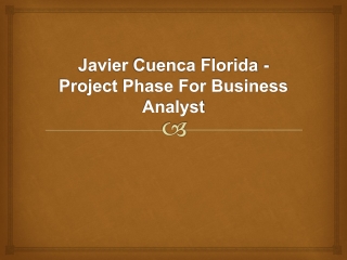 Javier Cuenca Florida - Project Phase For Business Analyst