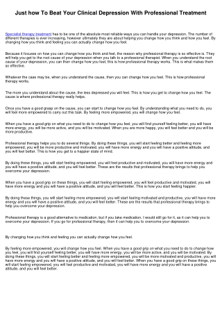 Advice For Managing The Indications Of Depressive disorders