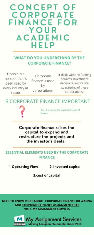 Concept of Corporate Finance for Your Academic Help