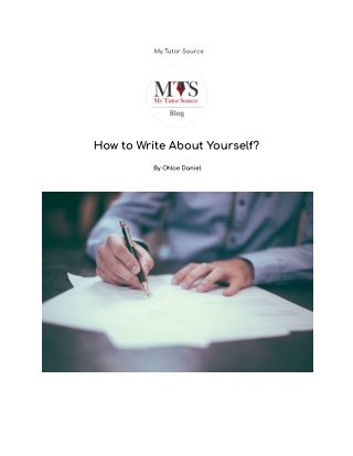 How to Write About Yourself_