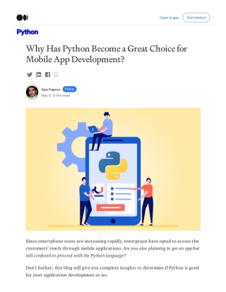 Why Has Python Become a Great Choice for Mobile App Development?