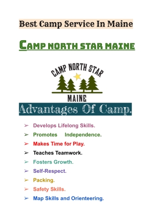 Article 24 MAY -Best Camp Service In Maine