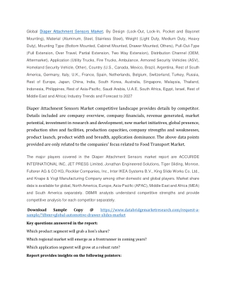 Diaper Attachment Sensors Market