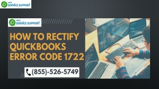 How to rectify QuickBooks error code 1722