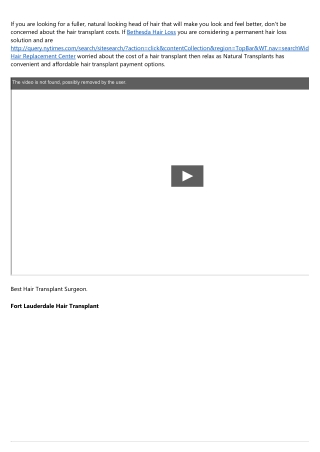 Hair Transplant Maryland