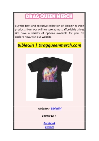 BibleGirl  Dragqueenmerch.com