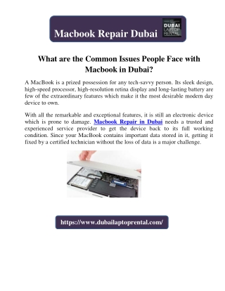 What are the Common Issues People Face with Macbook in Dubai?