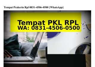 Tempat Prakerin Rpl 0831·4506·0500[WhatsApp]