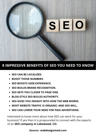 8 IMPRESSIVE BENEFITS OF SEO YOU NEED TO KNOW