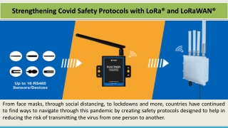 Strengthening Covid Safety Protocols with LoRa® and LoRaWAN®