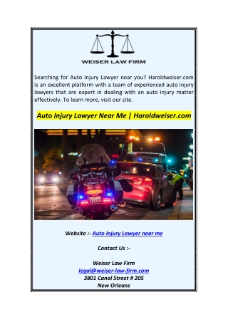 Auto Injury Lawyer Near Me  Haroldweiser.com