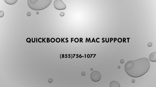 QuickBooks For MAC Support