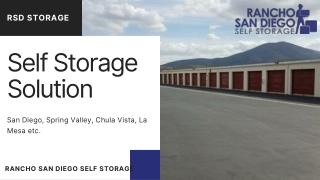 Self Storage Solution in San Diego- RSD Storage