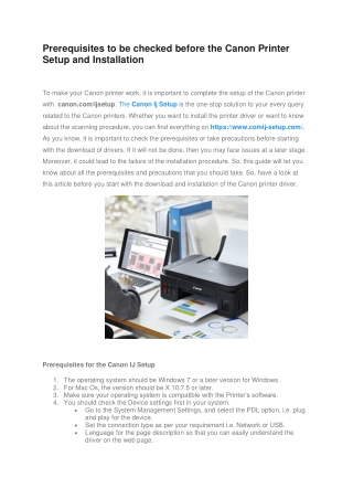 Prerequisites to be checked before the Canon Printer Setup and Installation-converted