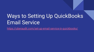 Ways to Setting Up QuickBooks Outlook Email Service