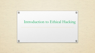 Introduction to Ethical Hacking