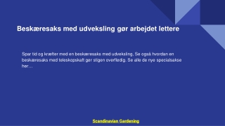 3 Beskærersaks med udveksling