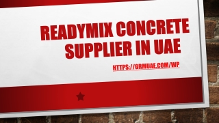 Readymix  Concrete Supplier in UAE