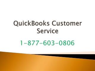 QuickBooks Customer Service 1-877-603-0806