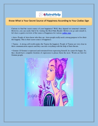 Know What is Your Secret Source of Happiness According to Your Zodiac Sign