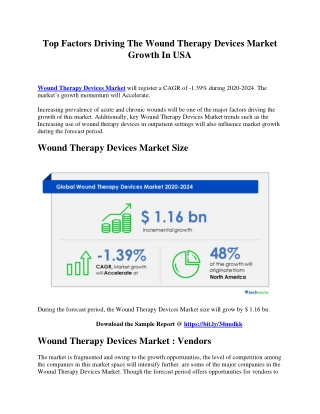 Top Factors Driving The Wound Therapy Devices Market Growth In USA