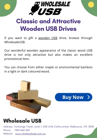 Classic and Attractive Wooden USB Drives