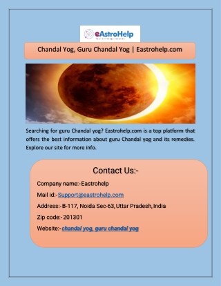 Chandal Yog, Guru Chandal Yog  Eastrohelp.com