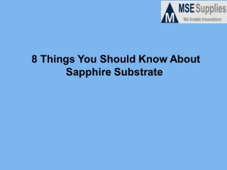 8 Things You Should Know About Sapphire Substrate