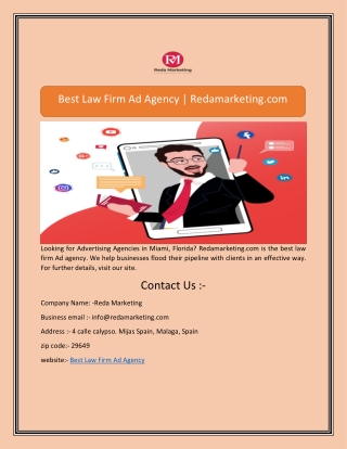 Best Law Firm Ad Agency | Redamarketing.com