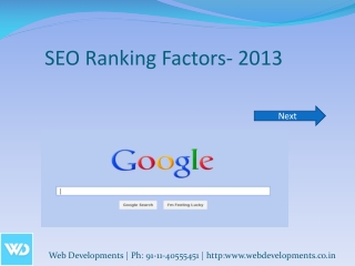 SEO Ranking Factors- 2013
