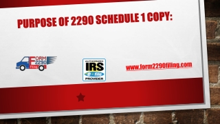 Purpose of Form 2290 Schedule 1