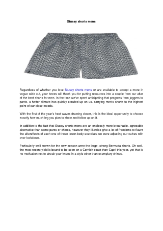 Stussy shorts mens