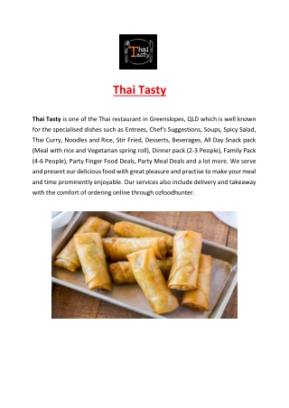 5% Off - Thai Tasty Restaurant Menu Greenslopes, QLD